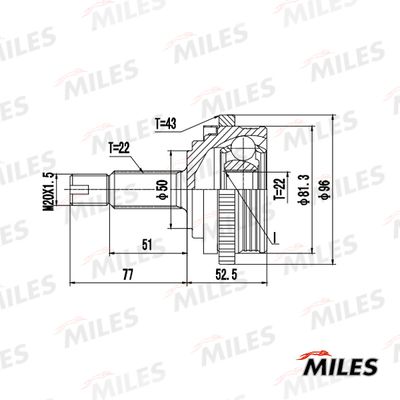 ШРУС наружный Miles GA20728