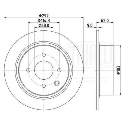 Диск тормозной задний TRIALLI DF140129
