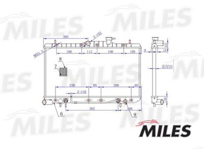 Радиатор Miles ACRM066
