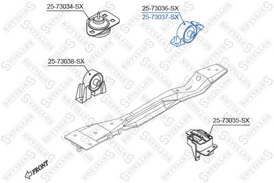 Опора двигателя задняя GENERAL MOTORS 96496852