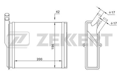 Радиатор отопителя KRAFT KT104018