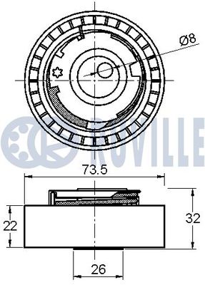Ролик натяжителя ремня ГРМ RUVILLE 542384