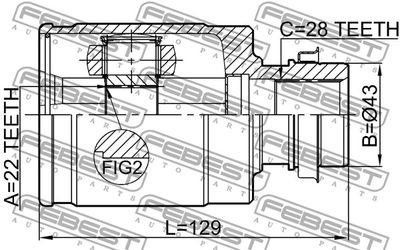 ШРУС внутренний правый FEBEST 0511BL16MTRH