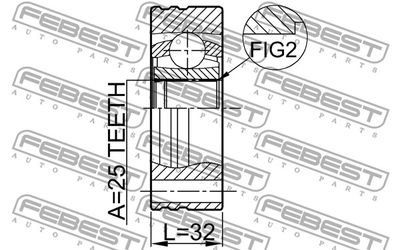 ШРУС внутренний задний FEBEST 1911E34