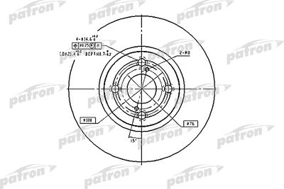 Диск тормозной передний PATRON PBD9559