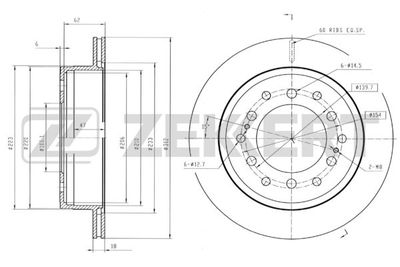 Диск тормозной задний Zekkert BS5145