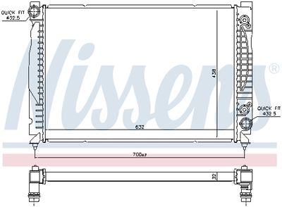 Радиатор охлаждения двигателя NISSENS 60316