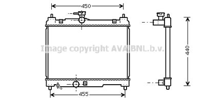 Радиатор системы охлаждения AVA TOA2251