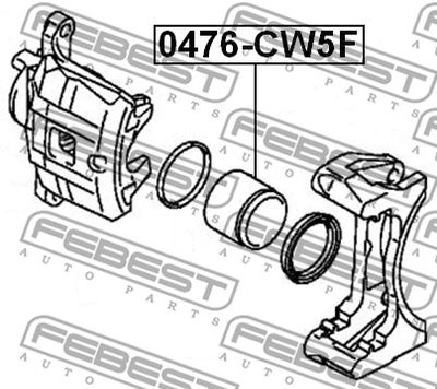 Поршень тормозного суппорта FEBEST 0476CW5F