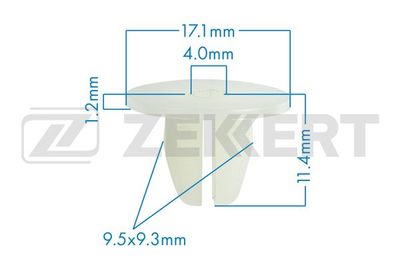 Клипса крепежная Zekkert BE2180