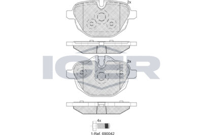 Колодки тормозные дисковые ICER 182004