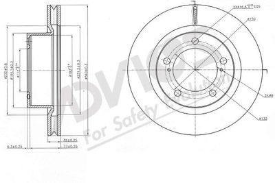 Диск тормозной передний ADVICS A6F153B