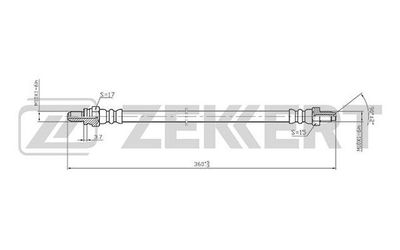 Шланг тормозной передний задний Zekkert BS9391