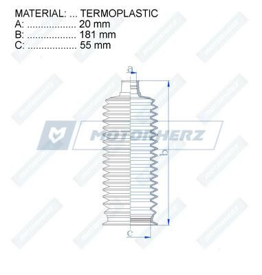 Пыльник рулевой рейки MotorHerz RDZ0417MG