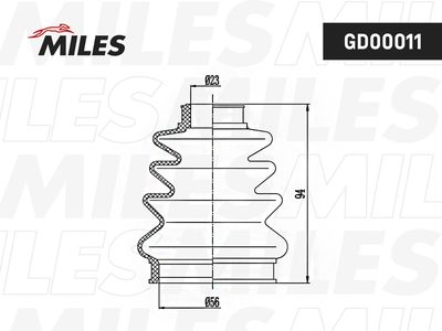Пыльник ШРУС внутренний Miles GD00011