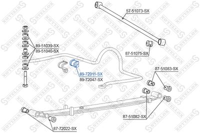 Втулка стабилизатора заднего центральная STELLOX 8972011SX