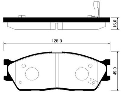 Колодки тормозные дисковые передние HSB HP1022