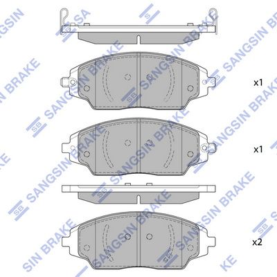 Колодки тормозные передние SANGSIN SP1481