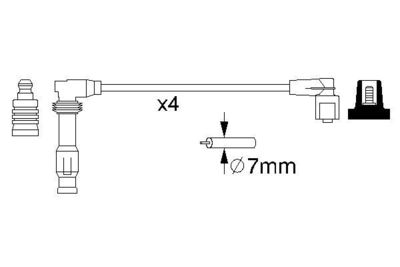 Провод высоковольтный BOSCH 0986356986
