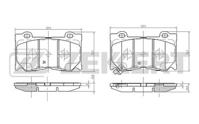 Колодки тормозные дисковые передние Zekkert BS2517