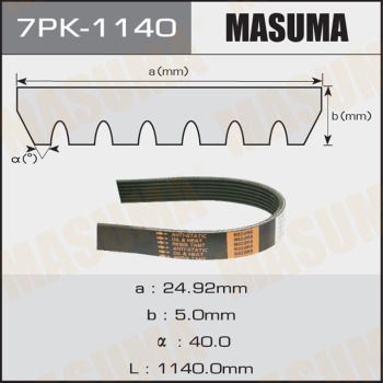 Ремень поликлиновой Masuma 7PK1140