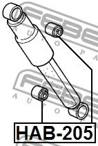 Сайлентблок амортизатора заднего FEBEST HAB205