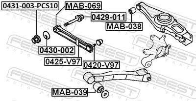Гайка FEBEST 0431003PCS10