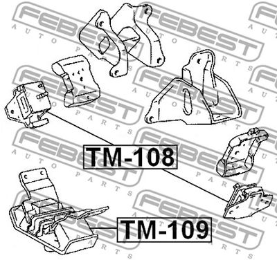 Подушка двигателя передняя FEBEST TM108