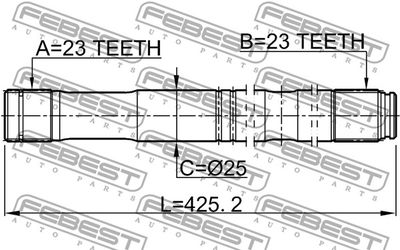 Полуось левая FEBEST 0112ZZT251LH