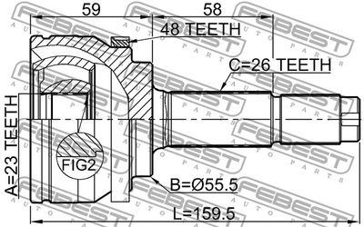 ШРУС наружный LIFAN SS22003A