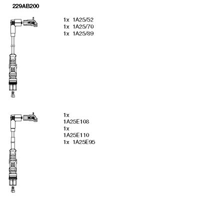 Комплект проводов высоковольтных BREMI 229AB200