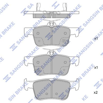 Колодки тормозные дисковые SANGSIN SP4315