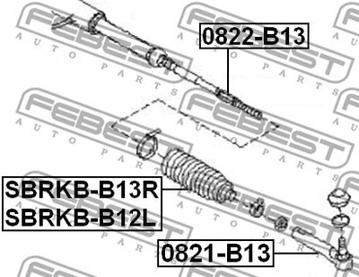 Пыльник рулевой рейки FEBEST SBRKBB12L
