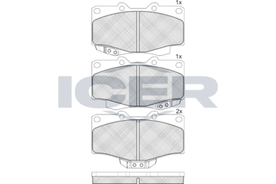 Колодки тормозные дисковые ICER 141007