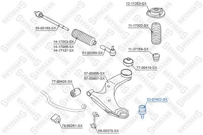 Опора шаровая STELLOX 5201422SX