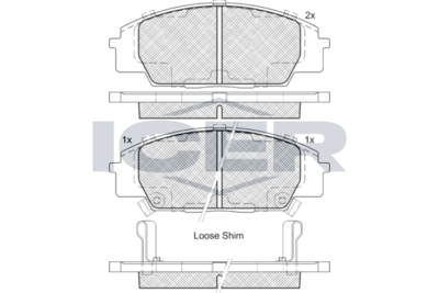Колодки тормозные дисковые ICER 182179
