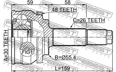 ШРУС наружный CHERY T11XLB3AH2203030