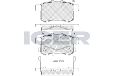Колодки тормозные дисковые ICER 181907