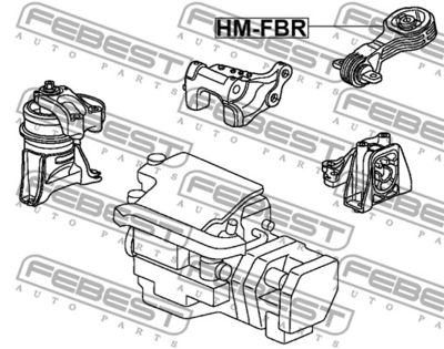 Подушка двигателя задняя FEBEST HMFDR