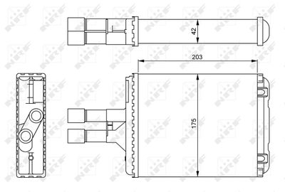 Радиатор отопителя NRF 54242