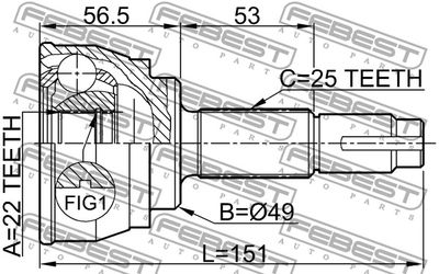 ШРУС наружный FEBEST 0210068