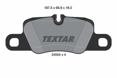 Колодки тормозные задние TEXTAR 2455402