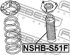 Защитный комплект амортизатора переднего FEBEST NSHBS51F