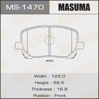 Колодки тормозные дисковые Masuma MS1470