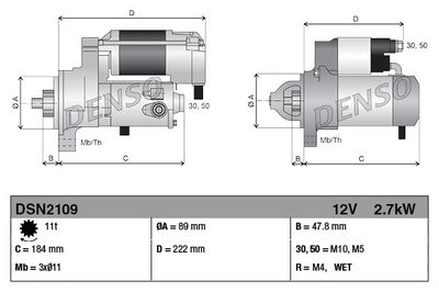 Стартер DENSO DSN2109