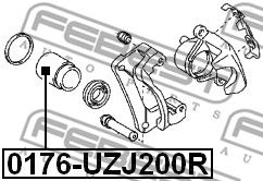 Поршень суппорта тормозного заднего FEBEST 0176UZJ200R