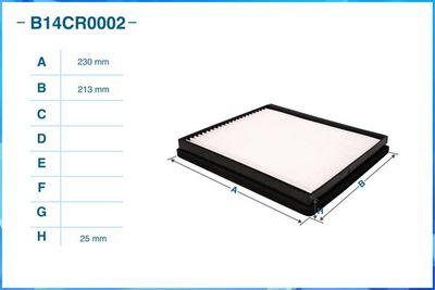 Фильтр салонный пылевой CWORKS B14CR0002
