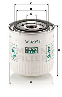 Фильтр масляный MANN-FILTER W92038