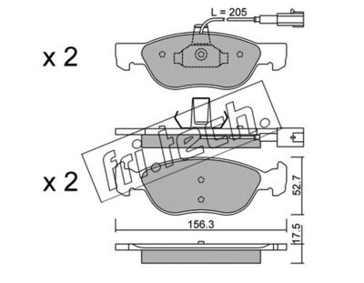 Комплект колодок для дискового тормоза TRUSTING 0841
