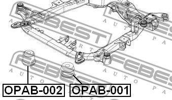 Сайлентблок подрамника FEBEST OPAB001